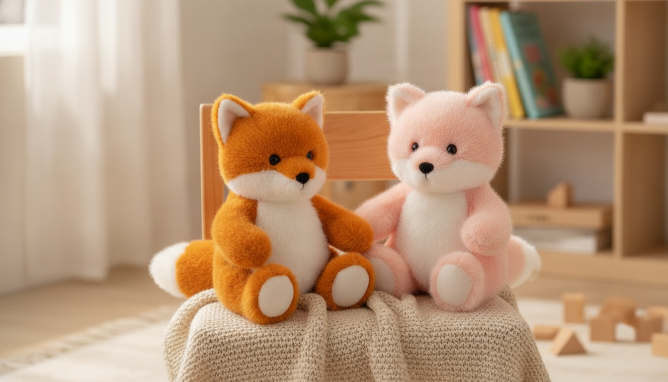 Fluffy Fox Plush Toy: Soft Stuffed Animal for Kids
