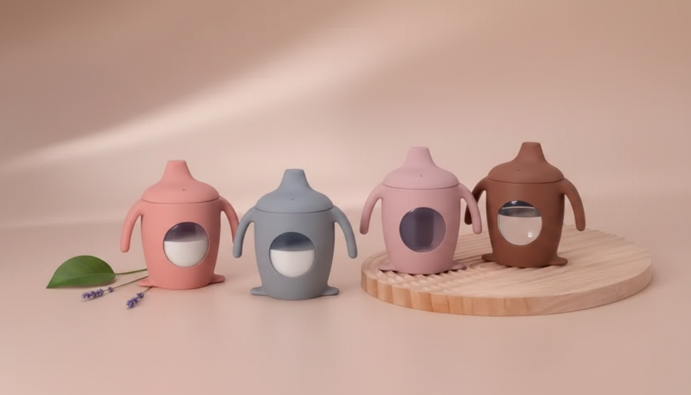 Penguin Silicone Sippy Cup: Easy Grip for Baby & Toddler