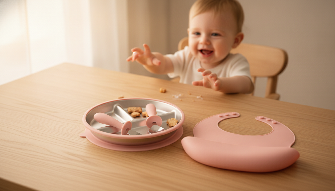 Stainless Steel Suction Weaning Set for Kids (BPA-Free)